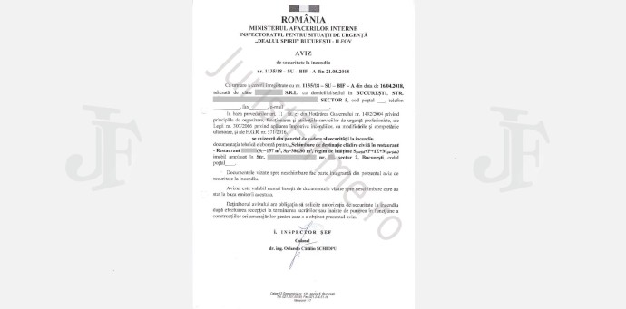 Aviz de Securitate la Incendiu