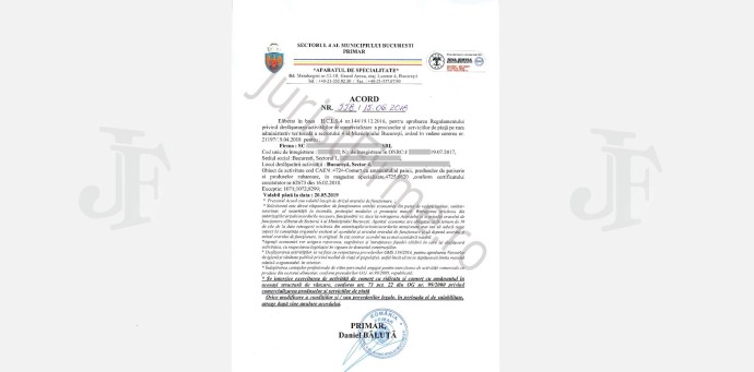 Acord de Functionare Sector 4