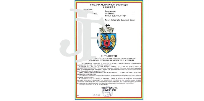 Autorizații DDD emise de PMB (dosare JF în 2021)